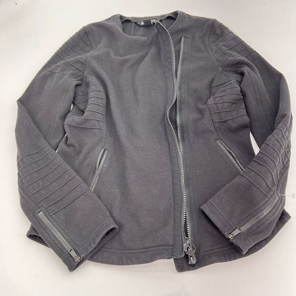 Athleta Tops - Athleta Black Moto Jacket Medium Zippers